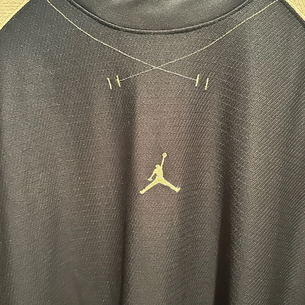Nike Air Jordan AJ34 Raglan Long Sleeve Shirt Black and Khaki